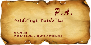 Polányi Abiáta névjegykártya
